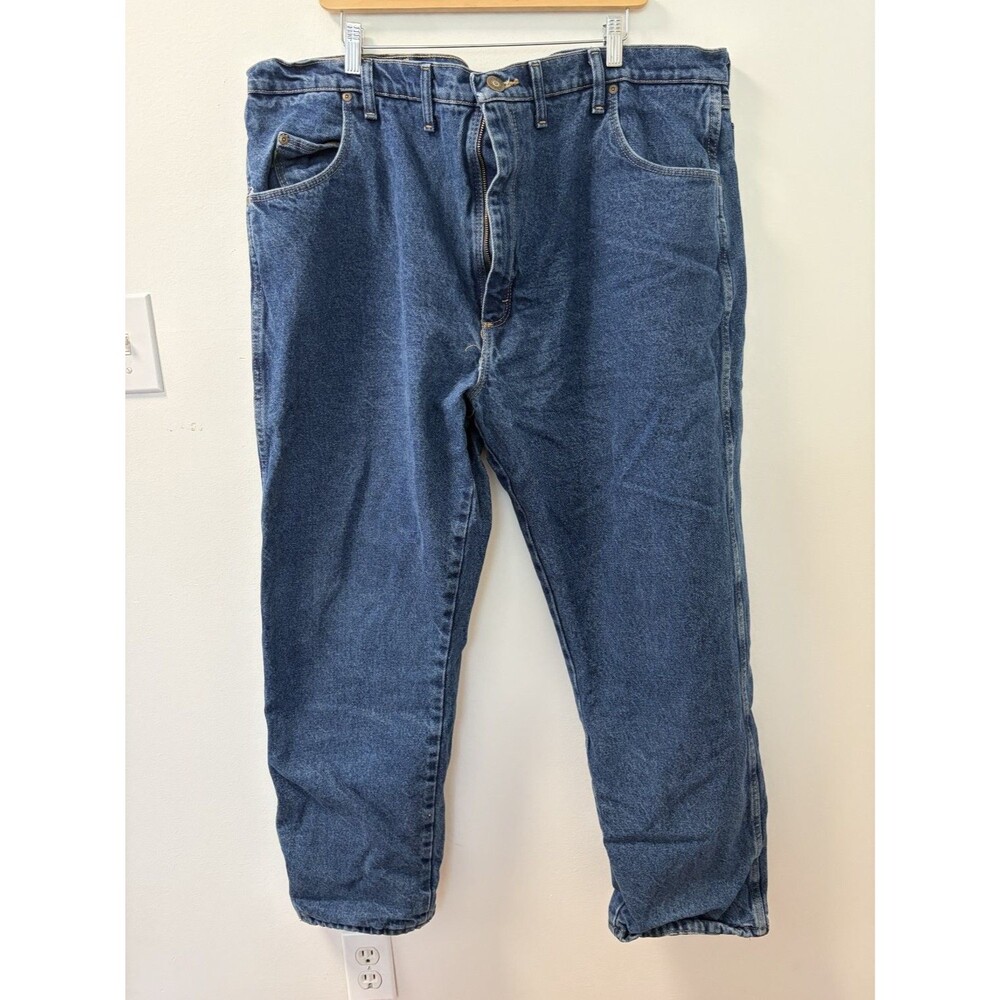 Cabela's 902224 Men's Jeans Size 44 Blue Heavyweight Denim Straight Leg Cotton